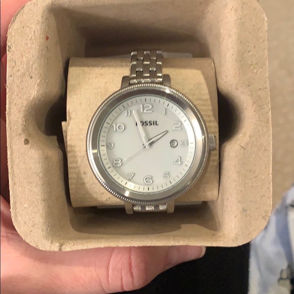 Fossil sterling silver watch